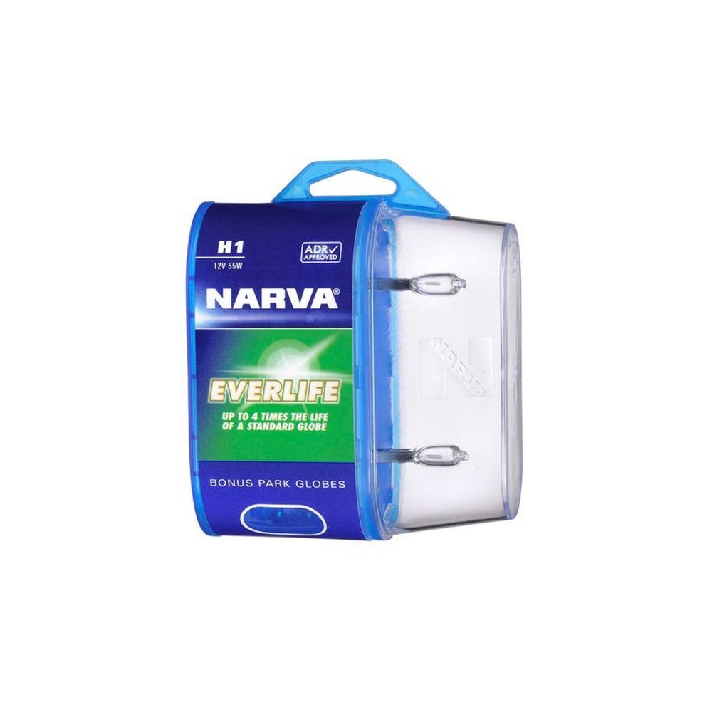 Narva H1 12V 55W Everlife Halogen Headlight Globes Bl2
