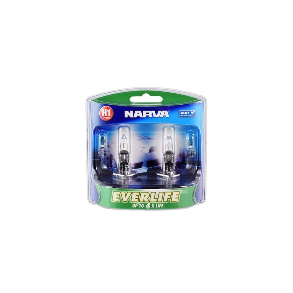 Narva H1 12V 55W Everlife Halogen Headlight Globes Bl2
