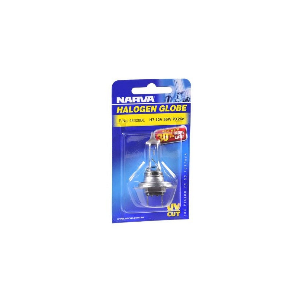 Narva 12V H7 55W Halogen Headlight Globes Blister Pack Of 1