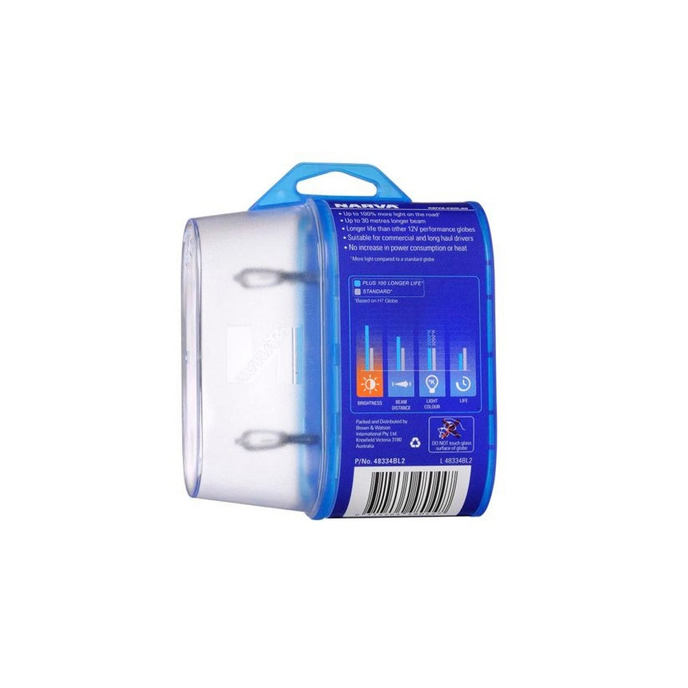 Narva H1 12V 55W Plus 100 Longer Life Halogen Headlight Globes Bl2
