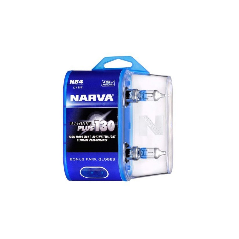 Narva HB4 12V 51W Platinum Plus 130 Halogen Headlight Globes Bl2