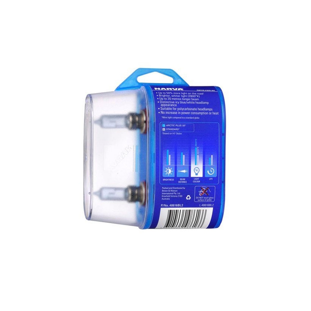 Narva HB3 12V 60W Arctic Plus 50 Halogen Headlight Globes Bl2