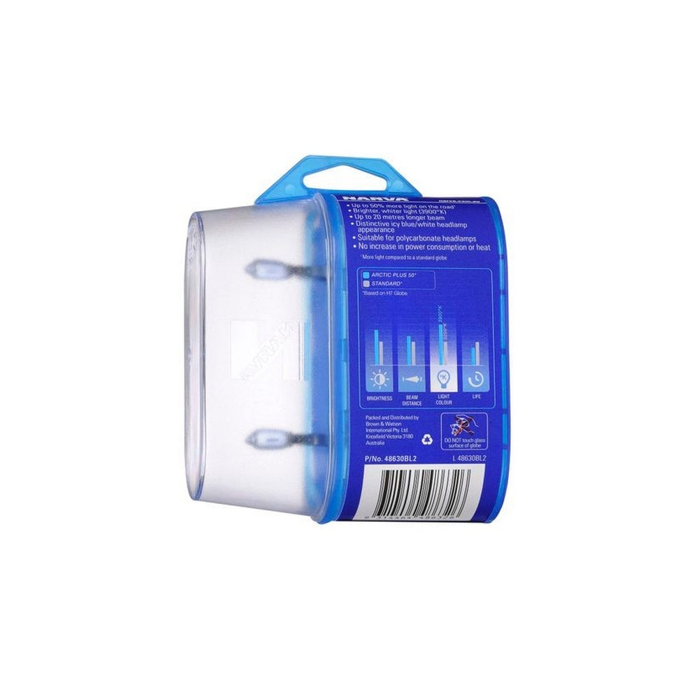 Narva H1 12V 55W Arctic Plus 50 Halogen Headlight Globes Bl2