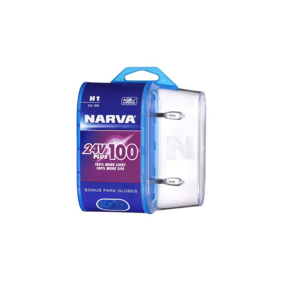 Narva H1 24V 70W Plus 100 Long Life Headlight Globes Bl2