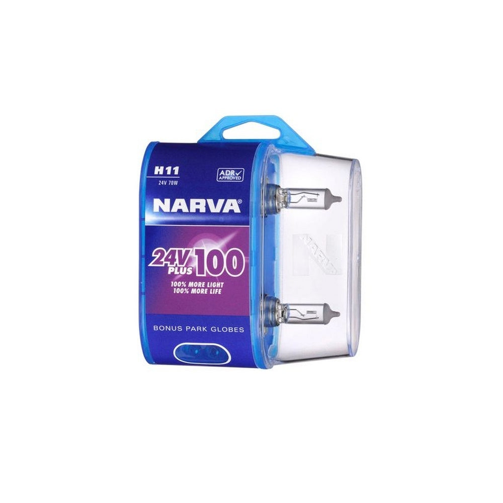 Narva H11 24V 55W Plus 100 Long Life Headlight Globes Bl2
