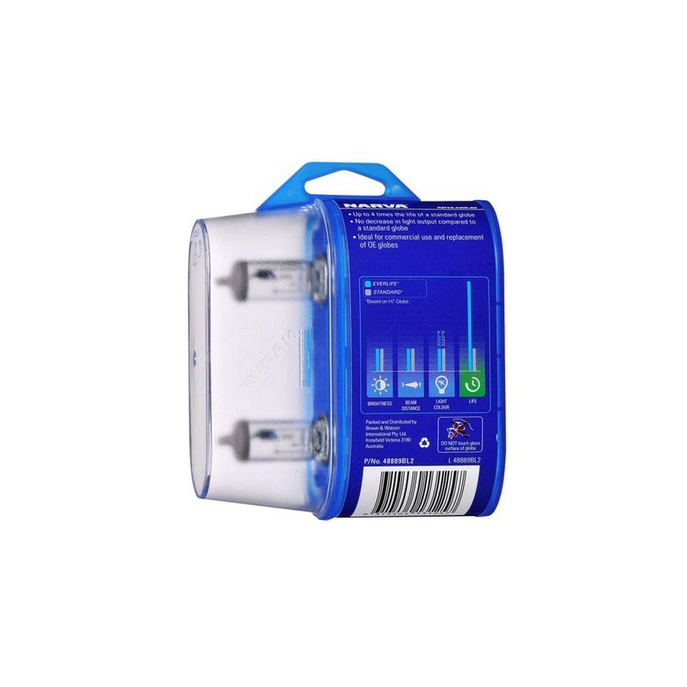 Narva H4 12V 60/55W Everlife Halogen Headlight Globes Bl2