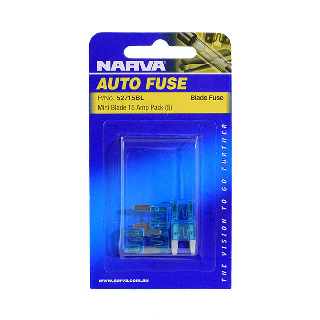 Narva Mini Blade 15 Amp Bl Pk 5