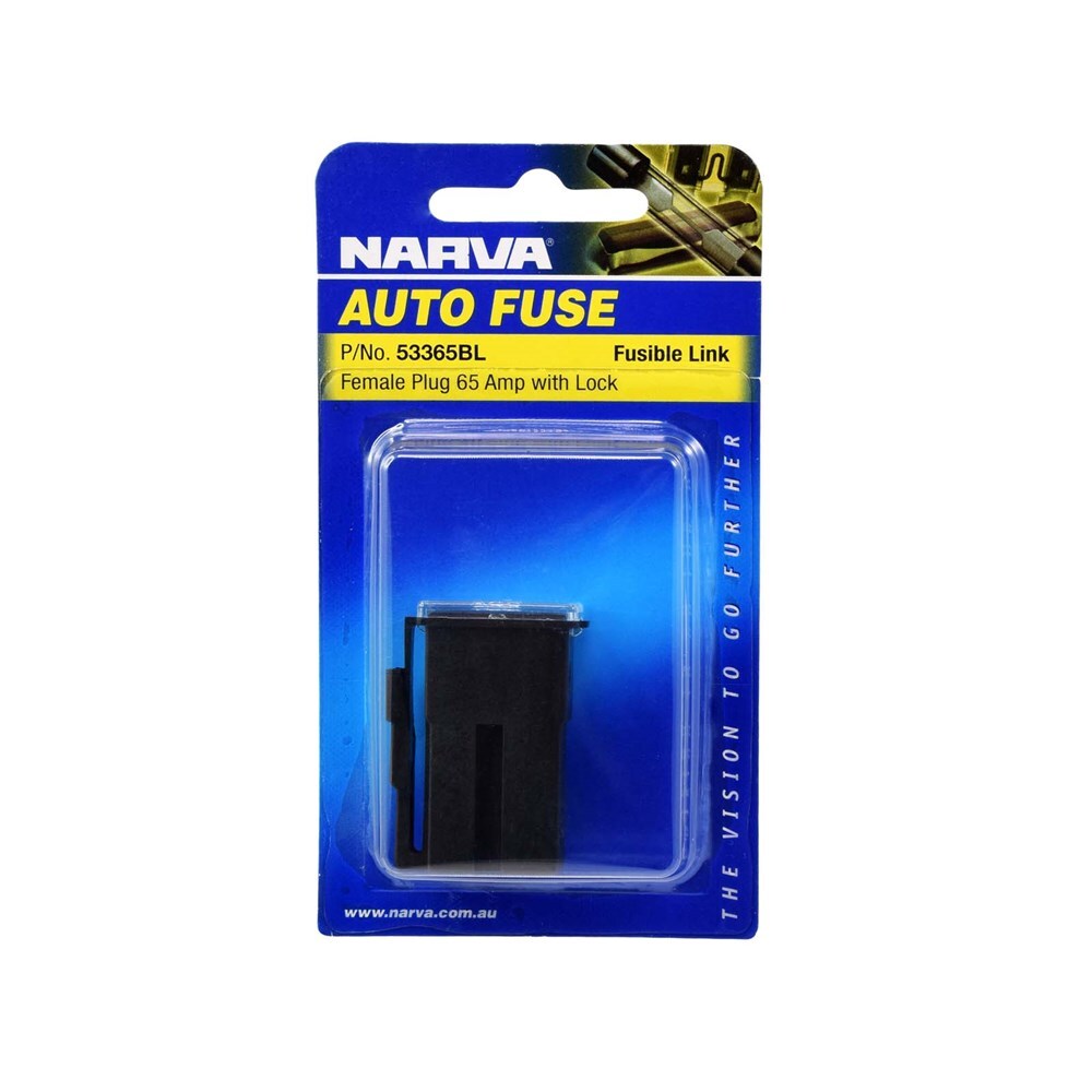 Narva 53365BL 65 Amp BLack Female Fusible Link Plug In With Lock