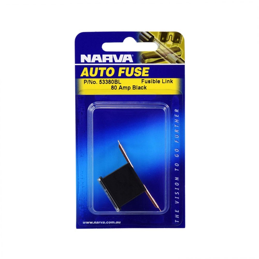 Narva 53380BL 80 Amp Black Fusible Link Short Tab