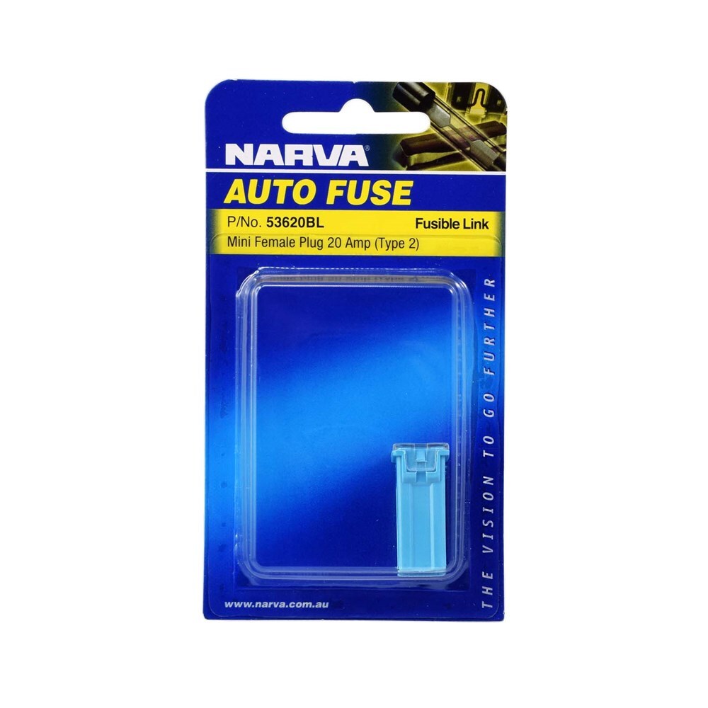 Narva 53620BL 20 Amp Blue Mini Female Fusible Link Plug In Type