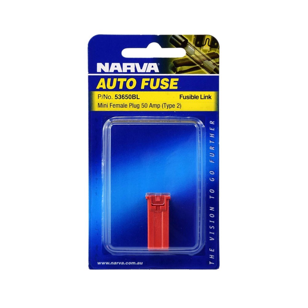 Narva 53650BL 50 Amp Red Mini Female Fusible Links Plug In