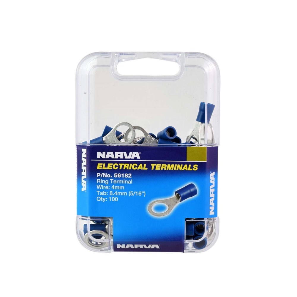 Narva 8.4mm Ring Terminal Blue (100 Pack) 56182