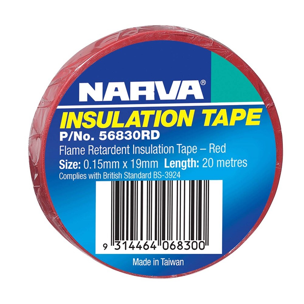 Narva 19mm Flame Retardant Insulation Tape (Red) 56830Rd