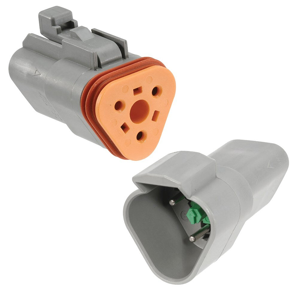 Narva 57423BL 3 Way Waterproof Deutsch Connector Housing Kit (2 Pack)