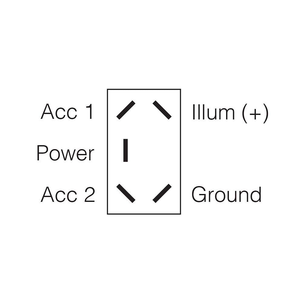 Narva 60073BL Illuminated On/Off/On Toggle Switch (Red/Natural/Green)