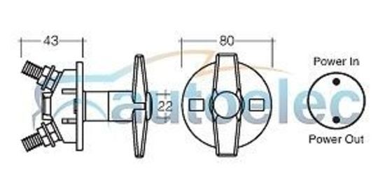 Narva 61044 Car Truck Marine Master Battery Isolator Cut Off Kill Switch 12 24V
