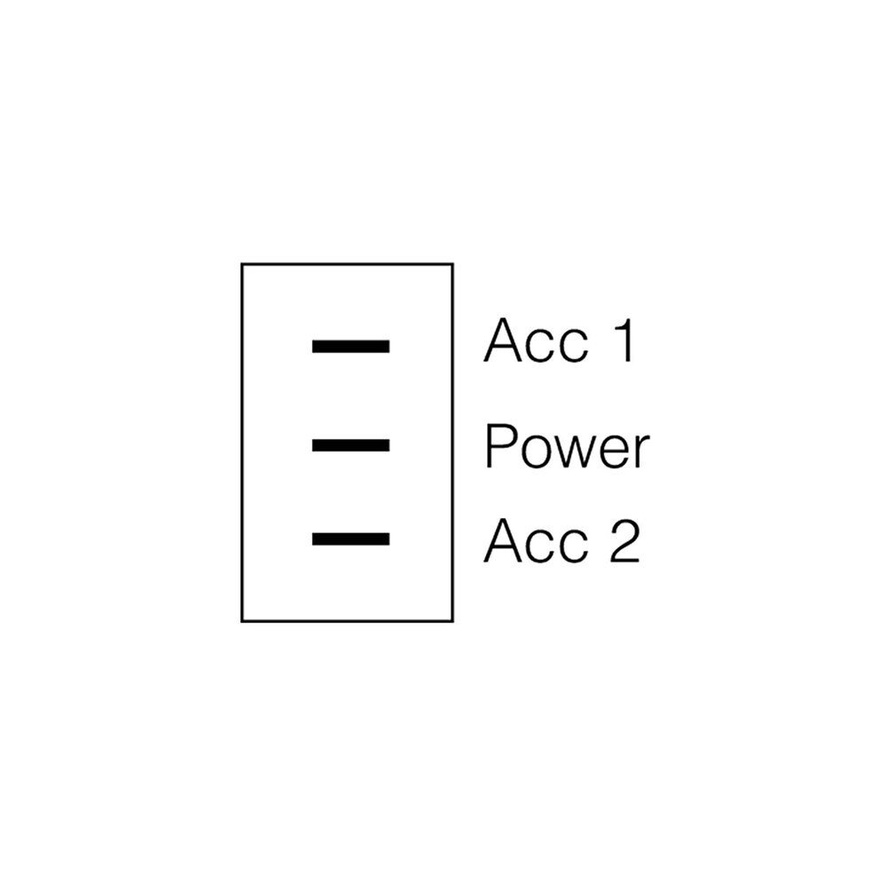 Narva 62011BL On/Off/On Rocker Switch