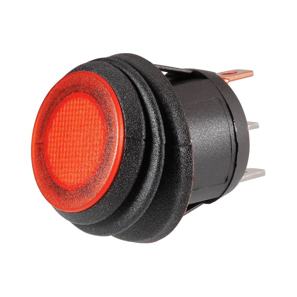 Narva 62039BL Off/On Rocker Switch With Waterproof Neoprene Boot And Red Led