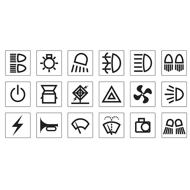 Narva Rocker Switch Dash Stickers