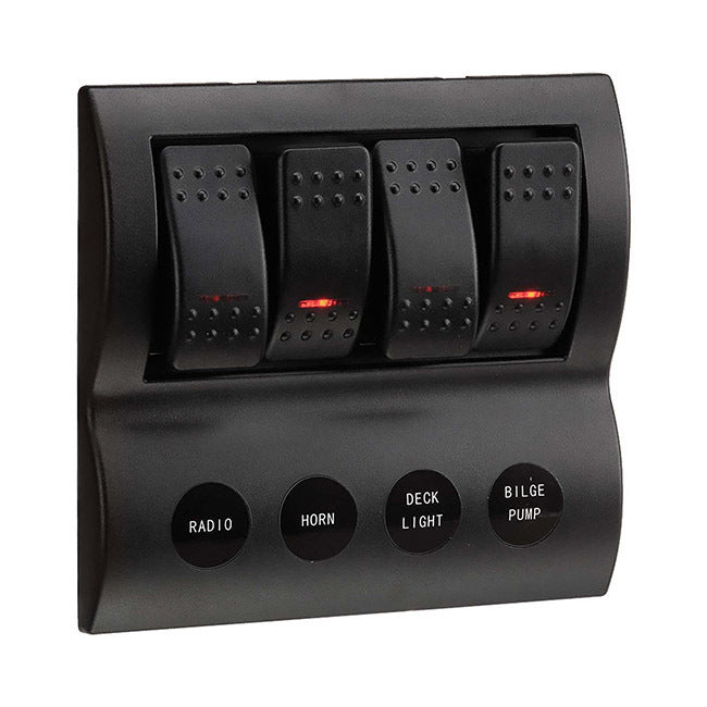 Narva 4x Switch Switches Panel Fused Caravan Marine Boat Rocker Led 12V 63190