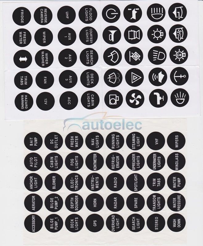 Narva 4x Switch Switches Panel Fused Caravan Marine Boat Rocker Led 12V 63190