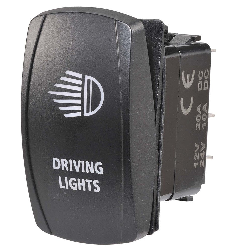 Narva 63220BL 12/24V Off/On LED Illuminated Sealed Rocker Switch With “Driving Lights” Symbol (Blue)