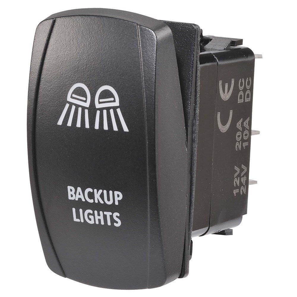Narva 63230BL 12/24V Off/On LED Illuminated Sealed Rocker Switch With “Backup Lights” Symbol (Blue)