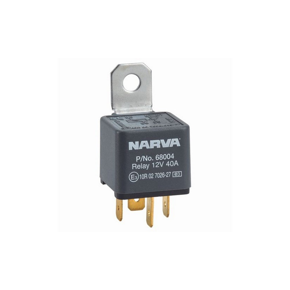 Narva 12V 40A Normally Open 4 Pin Relay with Resistor