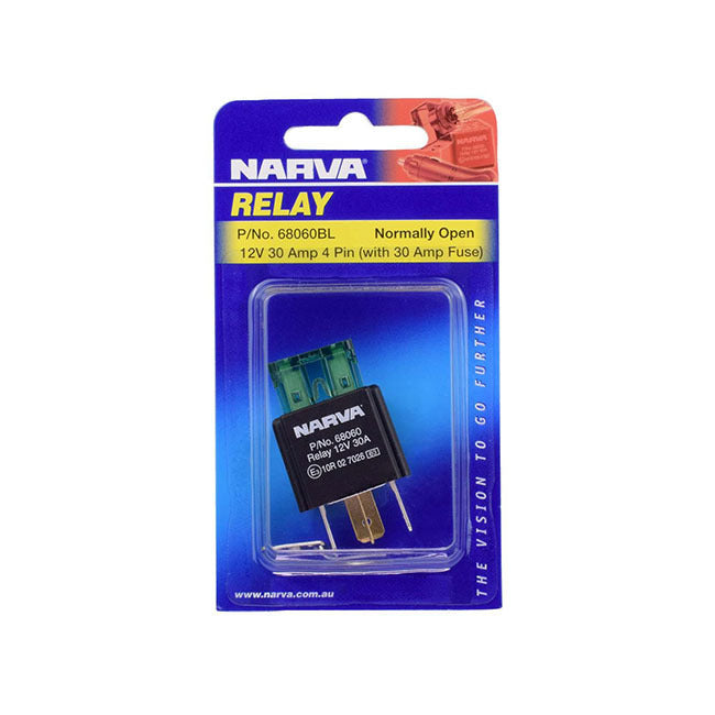 Narva 12V 30Amp Relay W/Fuse Bl(1)