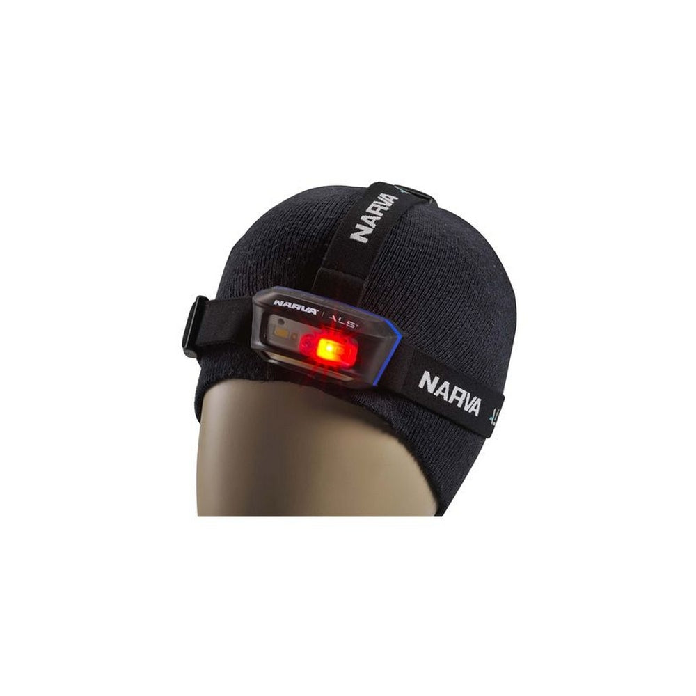 Narva 180 Lumen Detachable & Rechargeable Sensor LED Head Lamp with Red + Green LED & Alarm