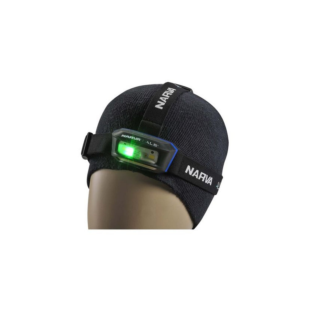 Narva 180 Lumen Detachable & Rechargeable Sensor LED Head Lamp with Red + Green LED & Alarm