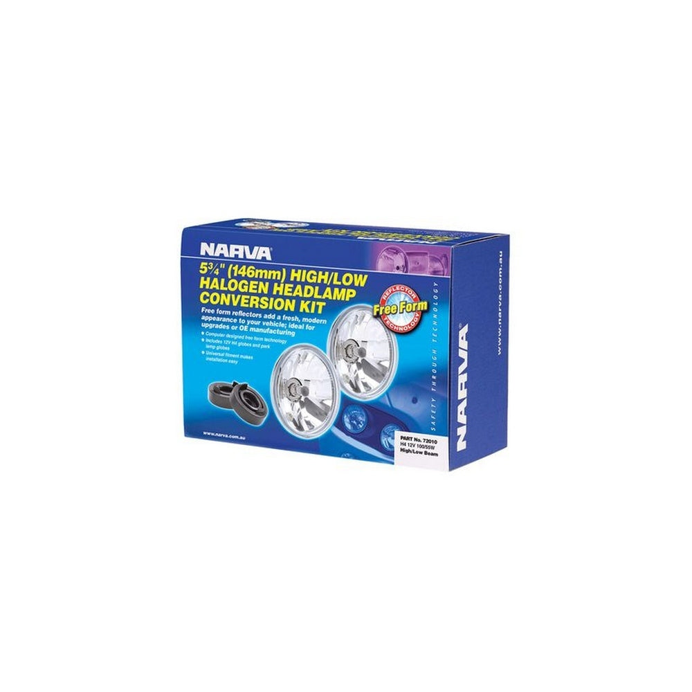 Narva Halogen Headlamp - H4 Conversion Kit - 5 3/4" High/Low Beam Free Form