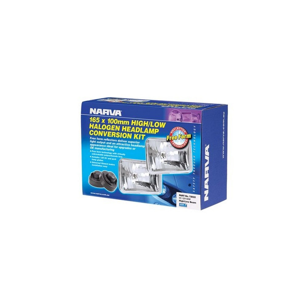 Narva Halogen Headlamp - H1 Conversion Kit - 165 x 100mm High Beam Free Form