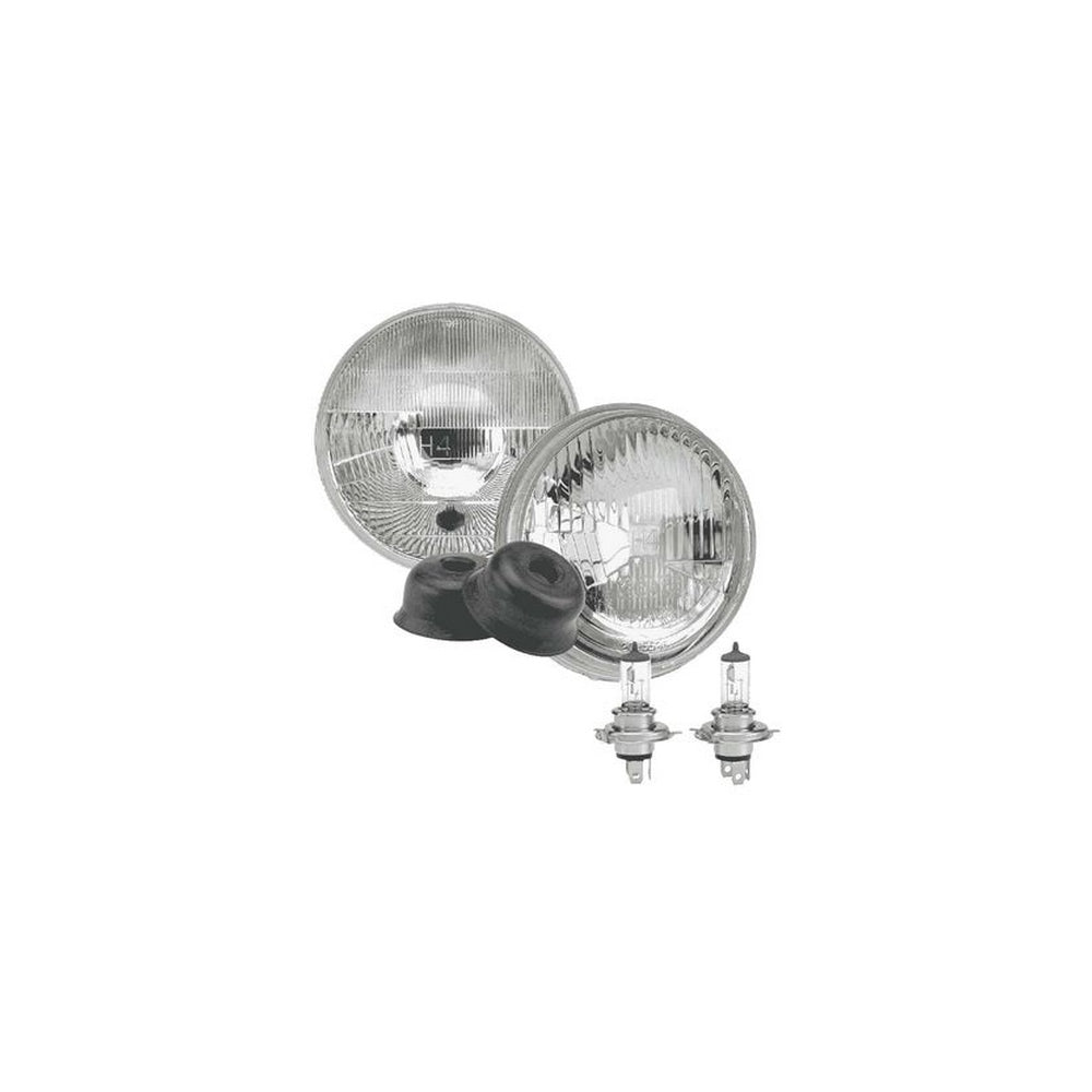 Narva Halogen Headlamp - H4 Conversion Kit Raised Glass - 5 3/4" High/Low Beam Free Form