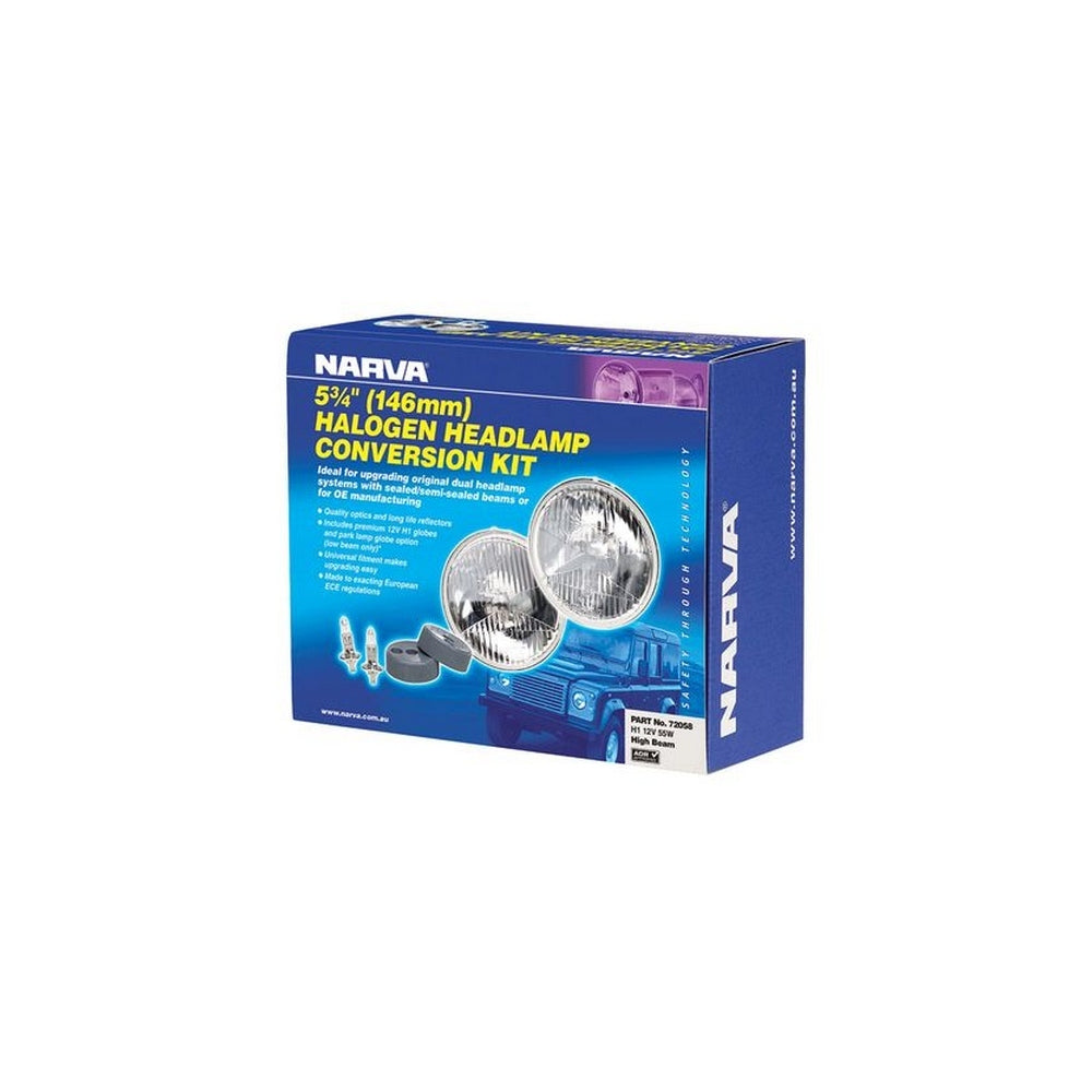 Narva Halogen Headlamp - H1 Conversion Kit - 5 3/4" High Beam Free Form