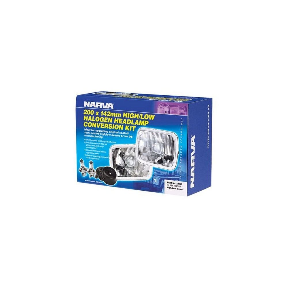 Narva Halogen Headlamp - H4 Conversion Kit - 200 x 142mm High/Low Beam