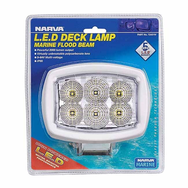 Narva Led Worklight Work Light Flood Beam 12V 12 24V 24 Volt New L.E.D. 72451W