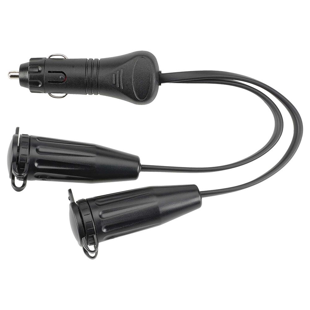 Narva 81035BL Heavy-Duty Adaptor (Cigarette Lighter Plug To Twin Merit Sockets)