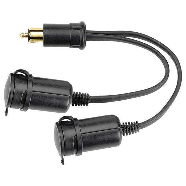 Narva 12V Double Adapter Merit Plug To Dual Cigarette Lead Cord Socket 81041