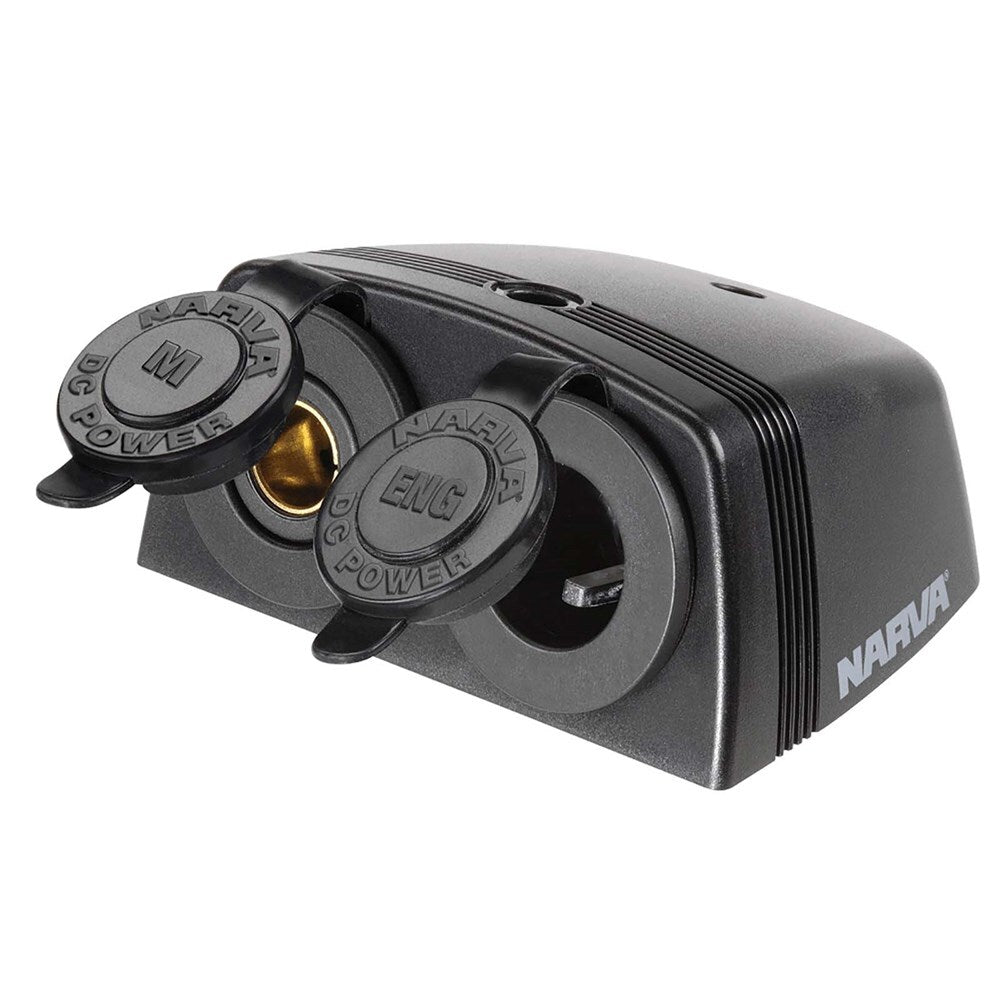 Narva 81166BL Heavy-Duty Twin Surface Mount Merit/Engel Type Sockets