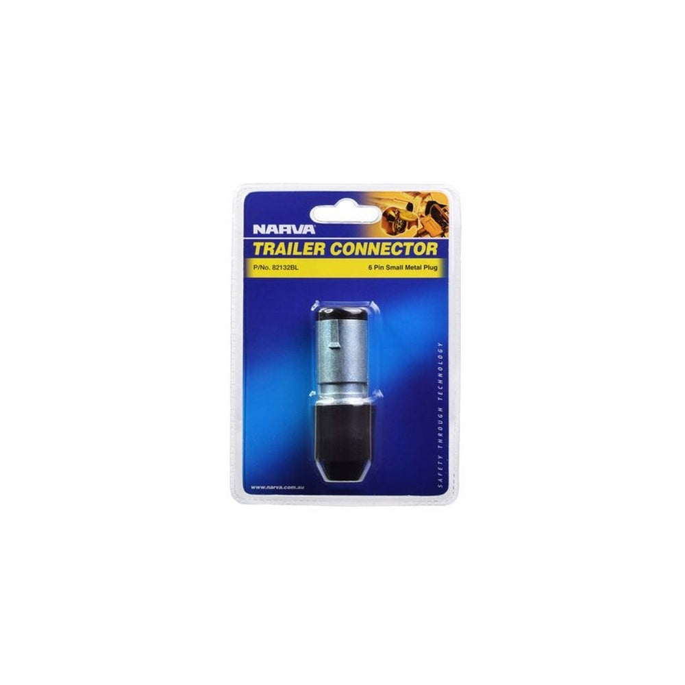 Narva 6 Pin Small Round Metal Trailer Plug