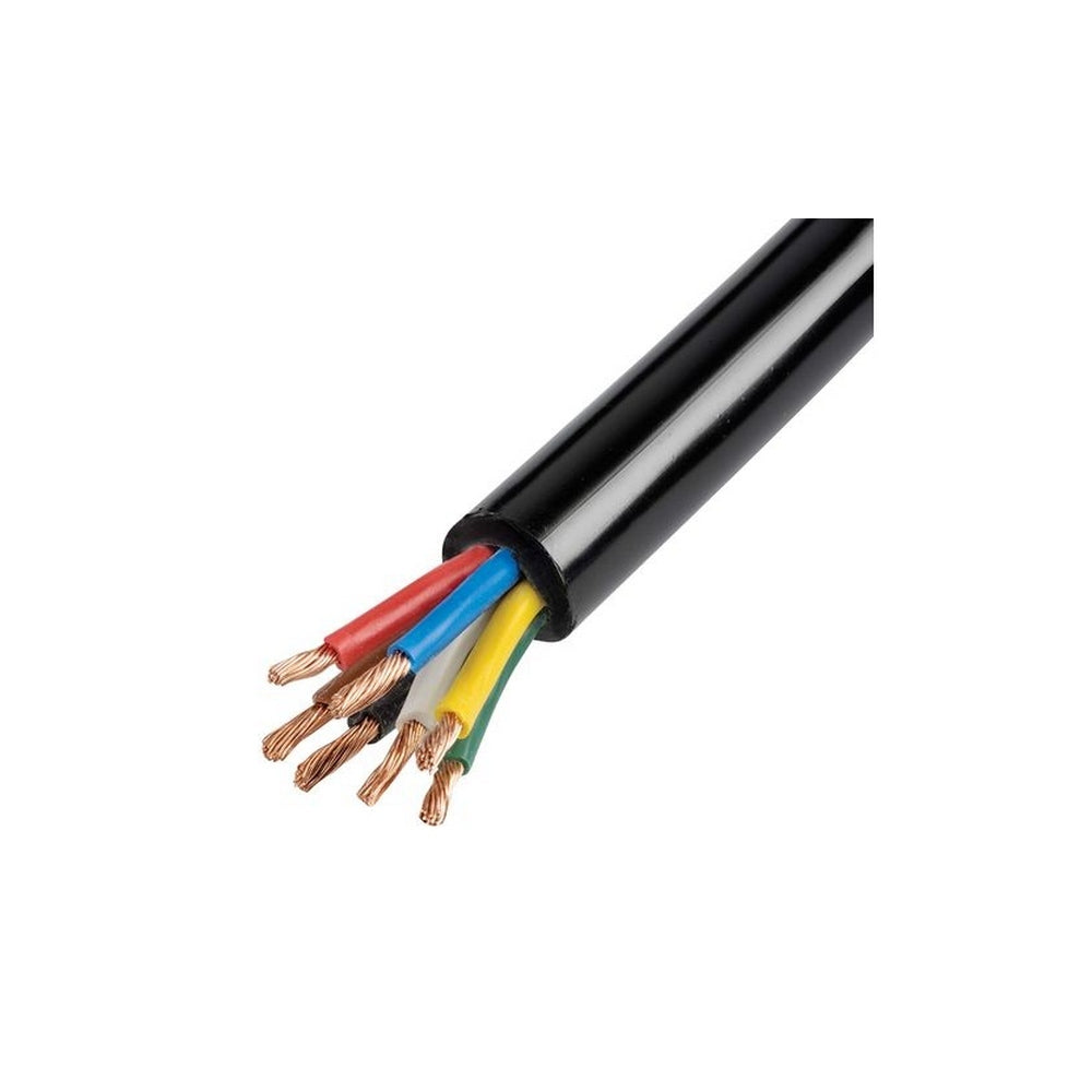 Narva 7 Core 4mm 'Euro Coil', 3.6 Metres with Two Short Tails