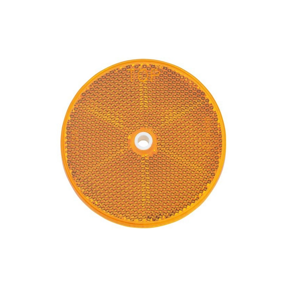 Narva Amber Retro Reflector with Central Fixing Hole