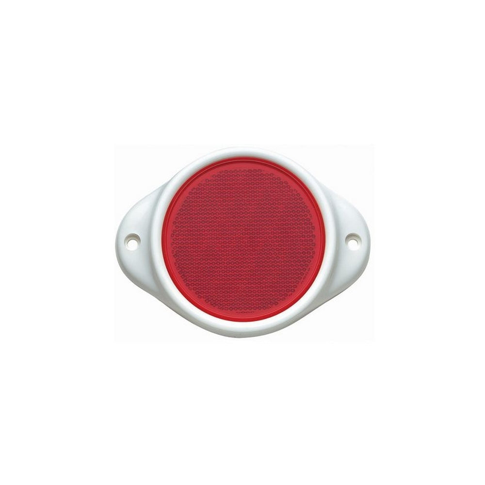 Narva Red Retro Reflector In Plastic Holder with Dual Fixing Holes