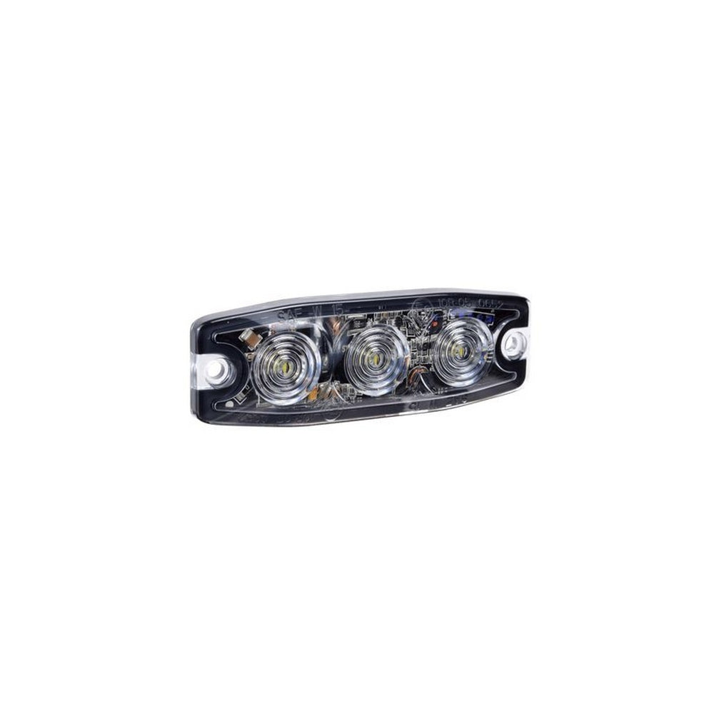 Narva High Powered Low Profile LED Warning Light White - 3 x 1 Watt Leds