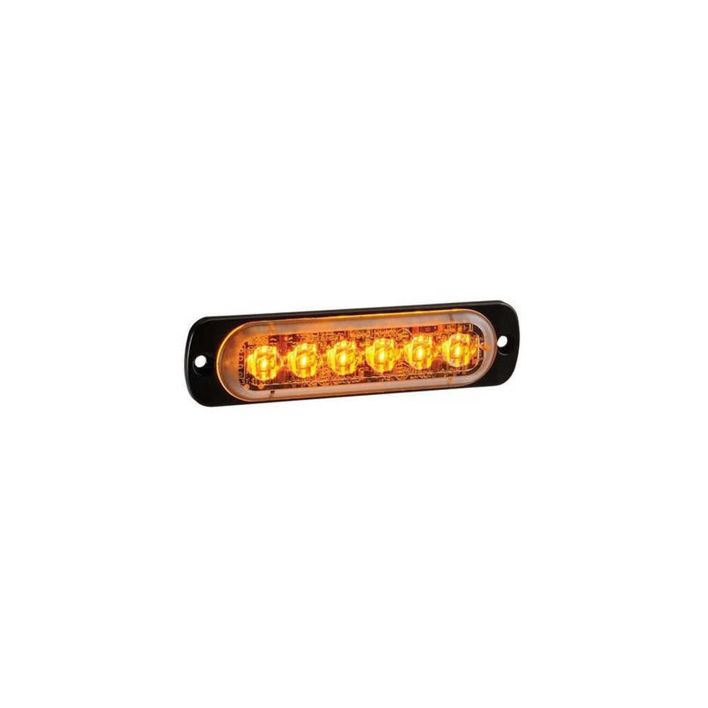 Narva 12/24 Volt Undercover Low Profile LED Warning Lamp Amber 6 x 1W Leds with 23 Flash Pat