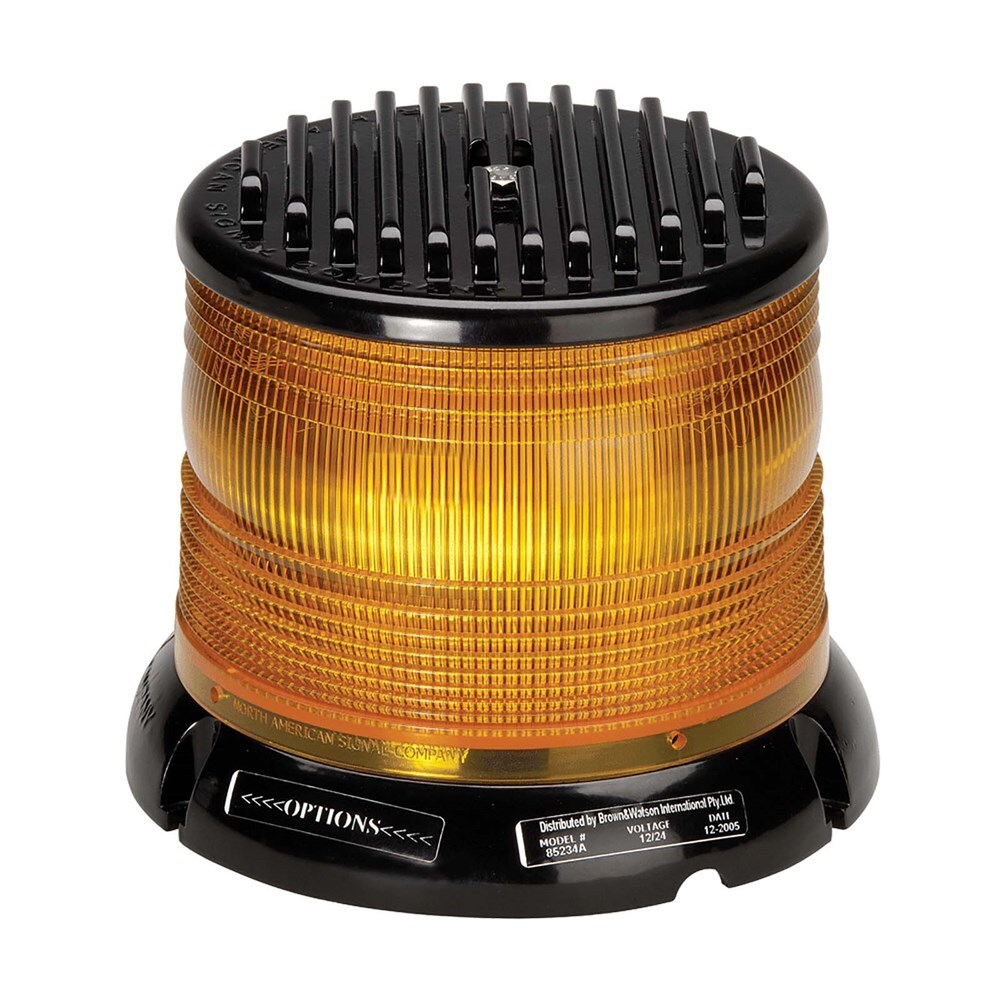 Narva 85234A Megaburst High Output L.E.D Strobe Light (Amber), 5 Selectable Flash Patterns, 12/24V