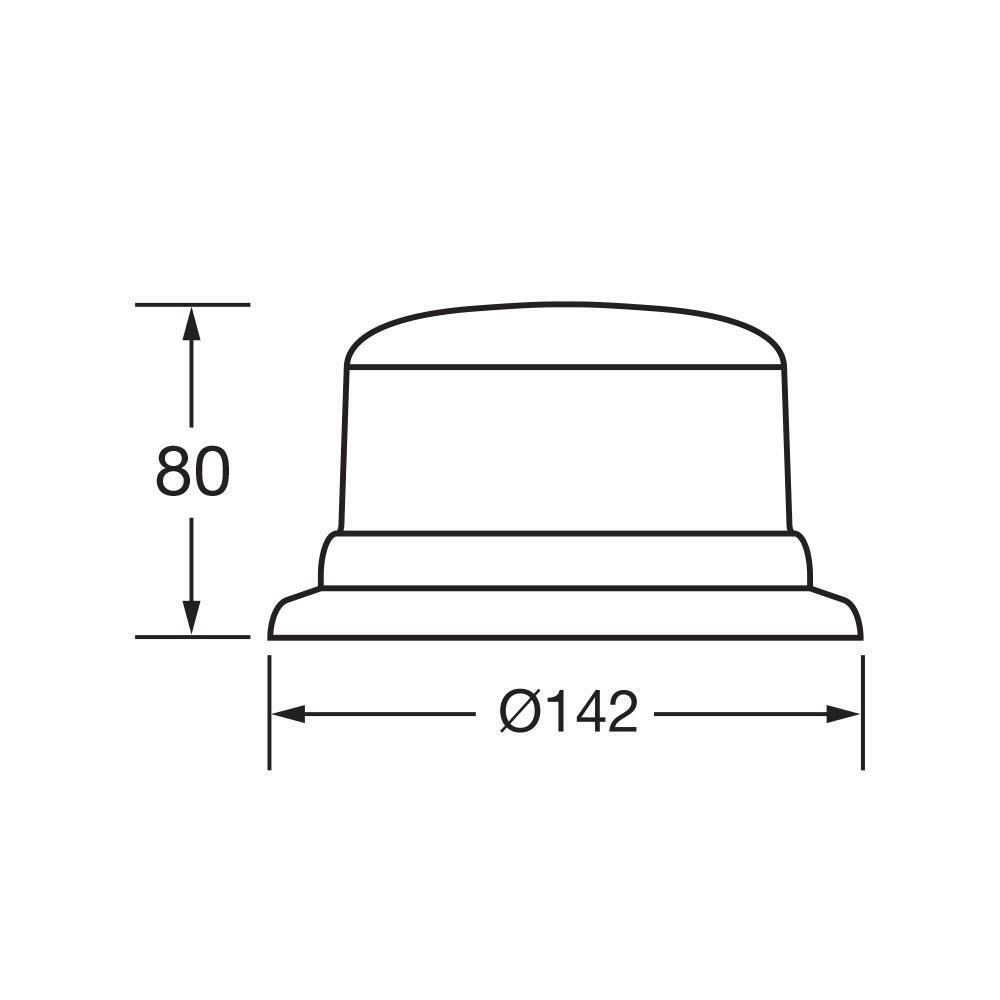 Narva Eurotech Amber Led Strobe Light Lamp Beacon Fixed Flange Base New 85254A