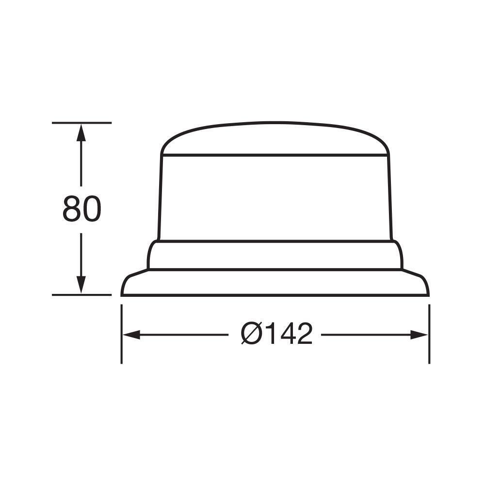 Narva Eurotech Amber Led Strobe Light Lamp Beacon Fixed Flange Base New 85255A