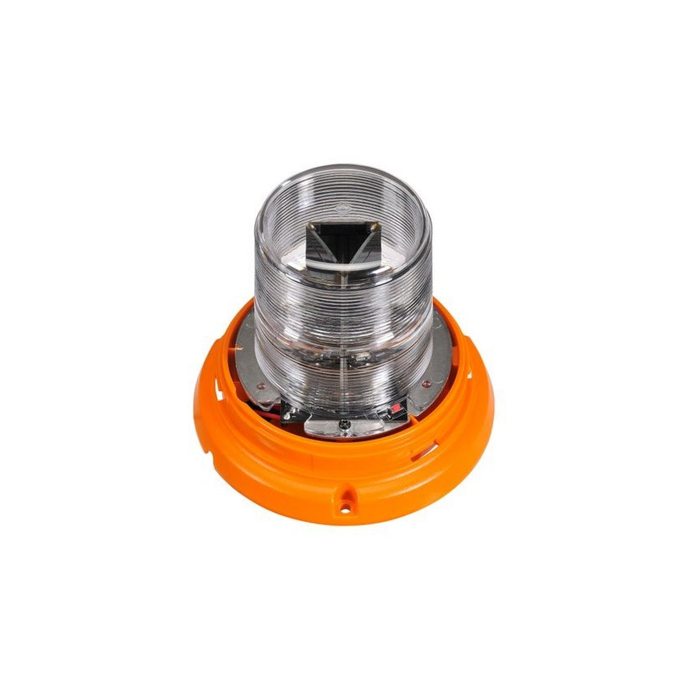 Narva Narva Eurotech LED Strobe/Rotator Amber 6 Selectable Flash Patterns, Flange Base